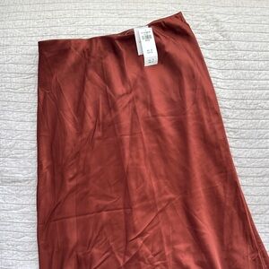 Abercrombie Satin Midi Skirt